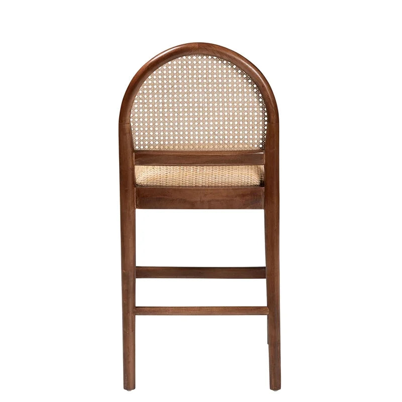 Natural Rattan and Acacia Wood Counter Stool L58603
