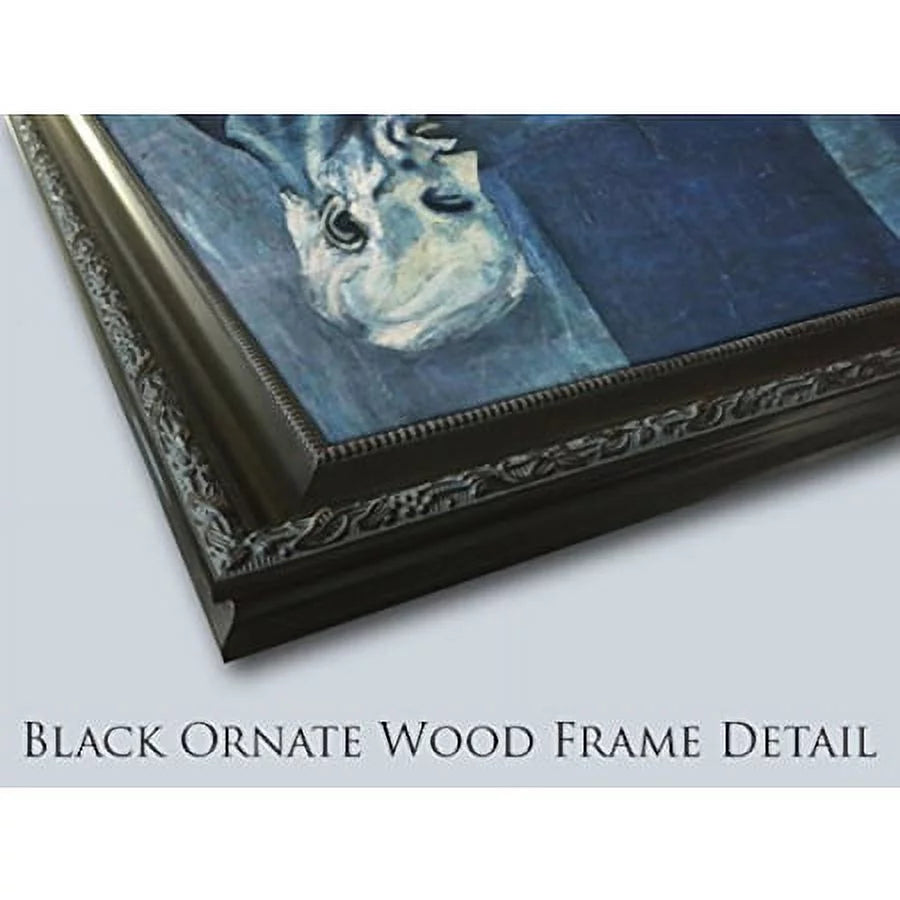 Black Ornate Wood Framed Art Print E447
