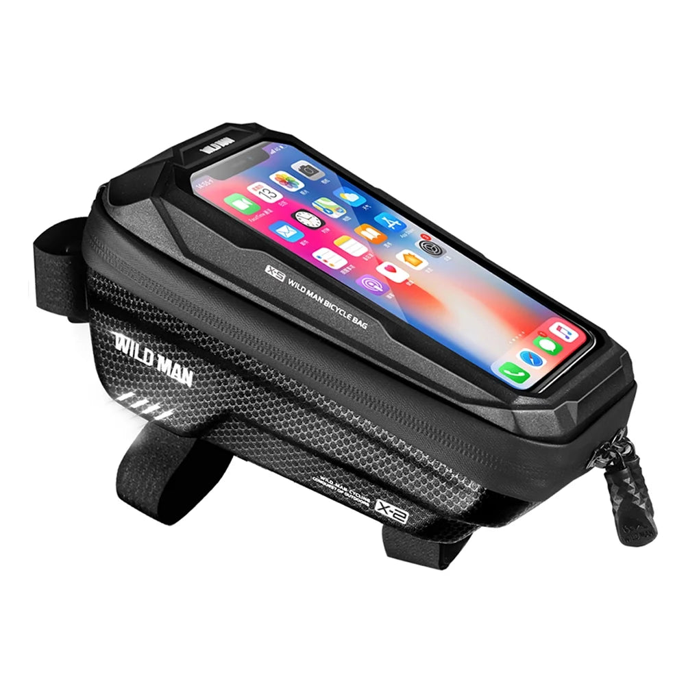 Black Waterproof Hard Shell Bicycle Bag S4020