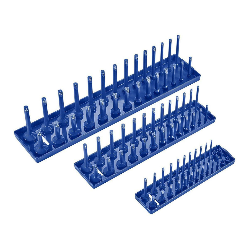 3 Piece Blue SAE Socket Tray X360504