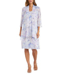 Floral Print Jacket Dress Purple Size 16 A74383
