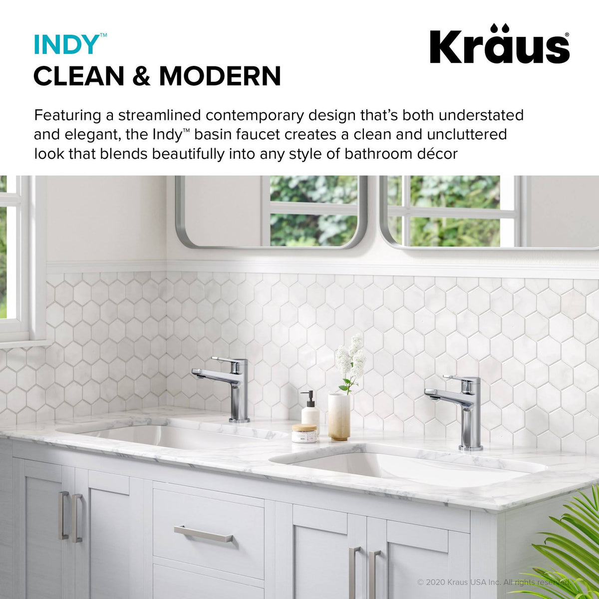 Single Handle Bathroom Faucet - Stainless Steel C4574