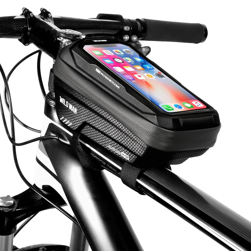 Black Waterproof Hard Shell Bicycle Bag S4020