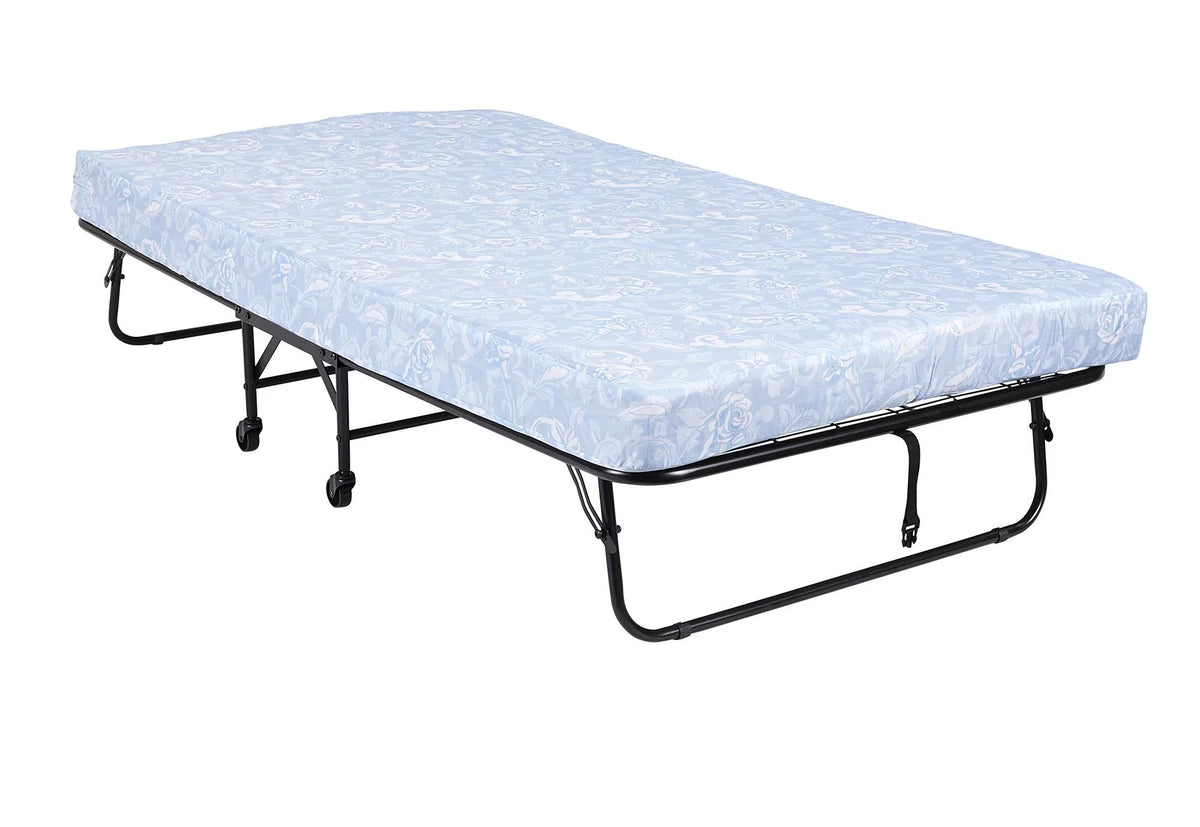 Folding Rollaway Guest Bed with 5 Inch Mattress, Twin B4480