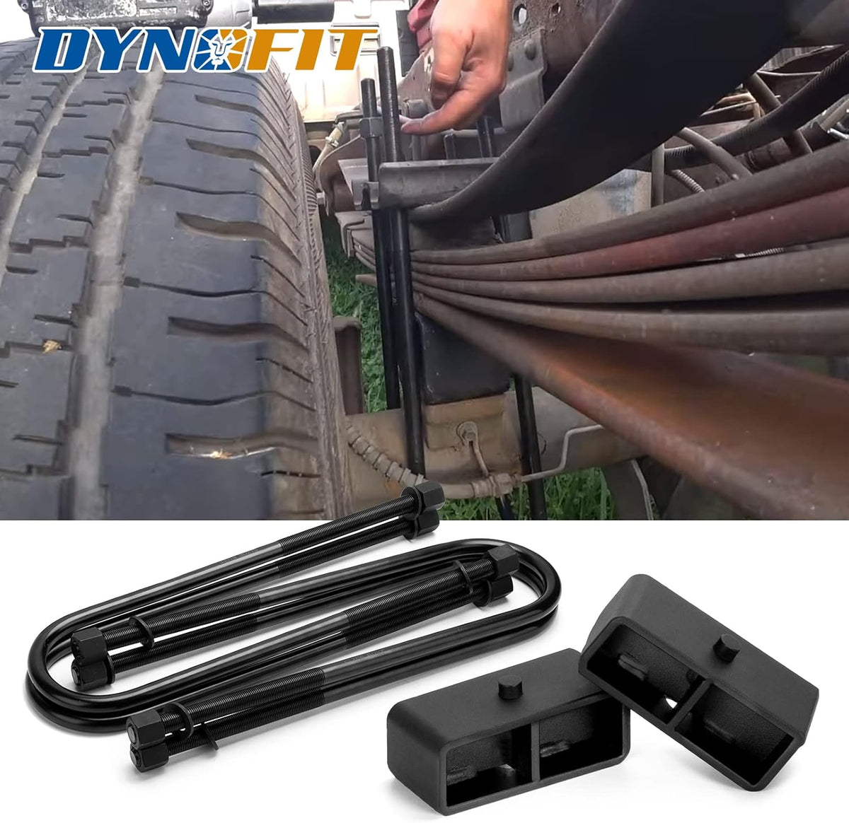 2 Inch Rear Lift Kit with Blocks and U-bolts Set I983838