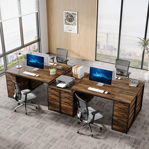 63" Computer Desk with 8 Drawers F8418