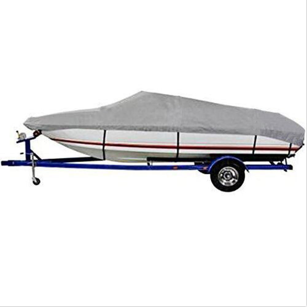 Grey 600D Oxford Fabric Waterproof Boat Cover with Carrying Bag N921