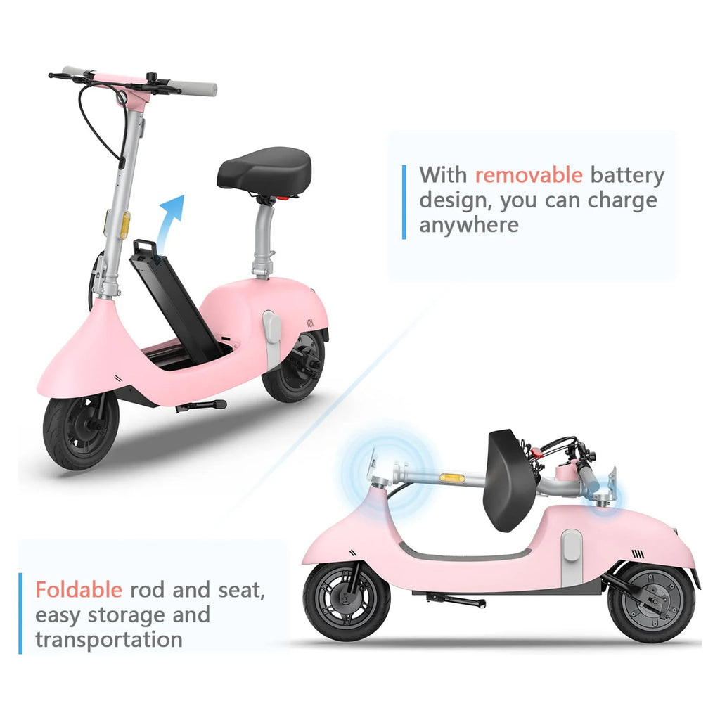Electric Scooter with Seat, 10inch Vacuum Tires C41981