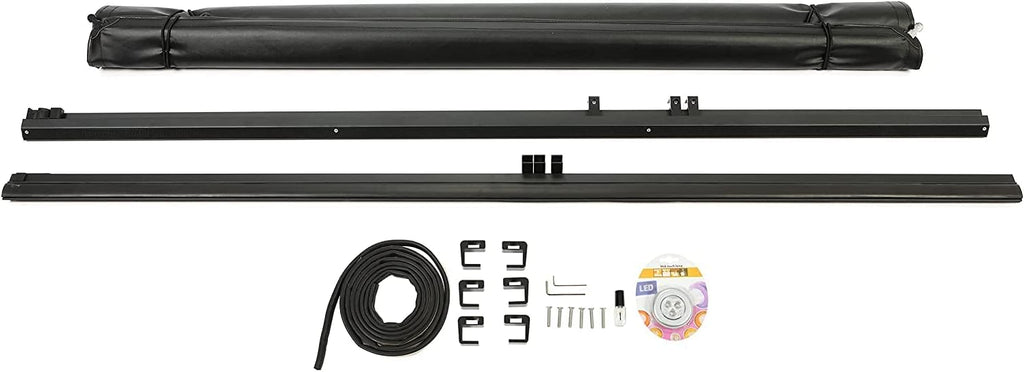 Soft Roll-up Truck Tonneau Cover with 6.5' Bed Black Sailcloth O215