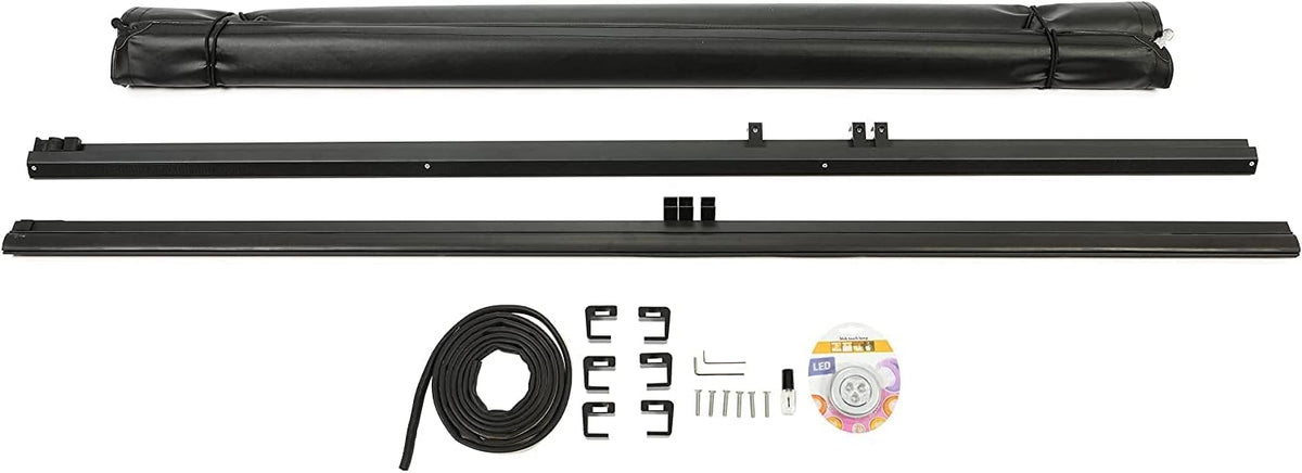 Soft Roll-up Truck Tonneau Cover with 6.5' Bed Black Sailcloth O215