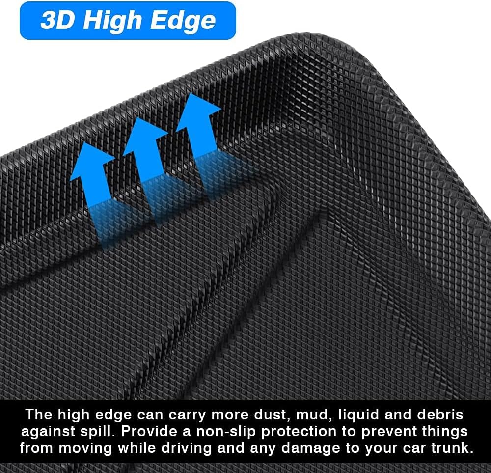 Custom Fit Heavy Duty Rubber Trunk Liner Tray Pack of 2 X7253