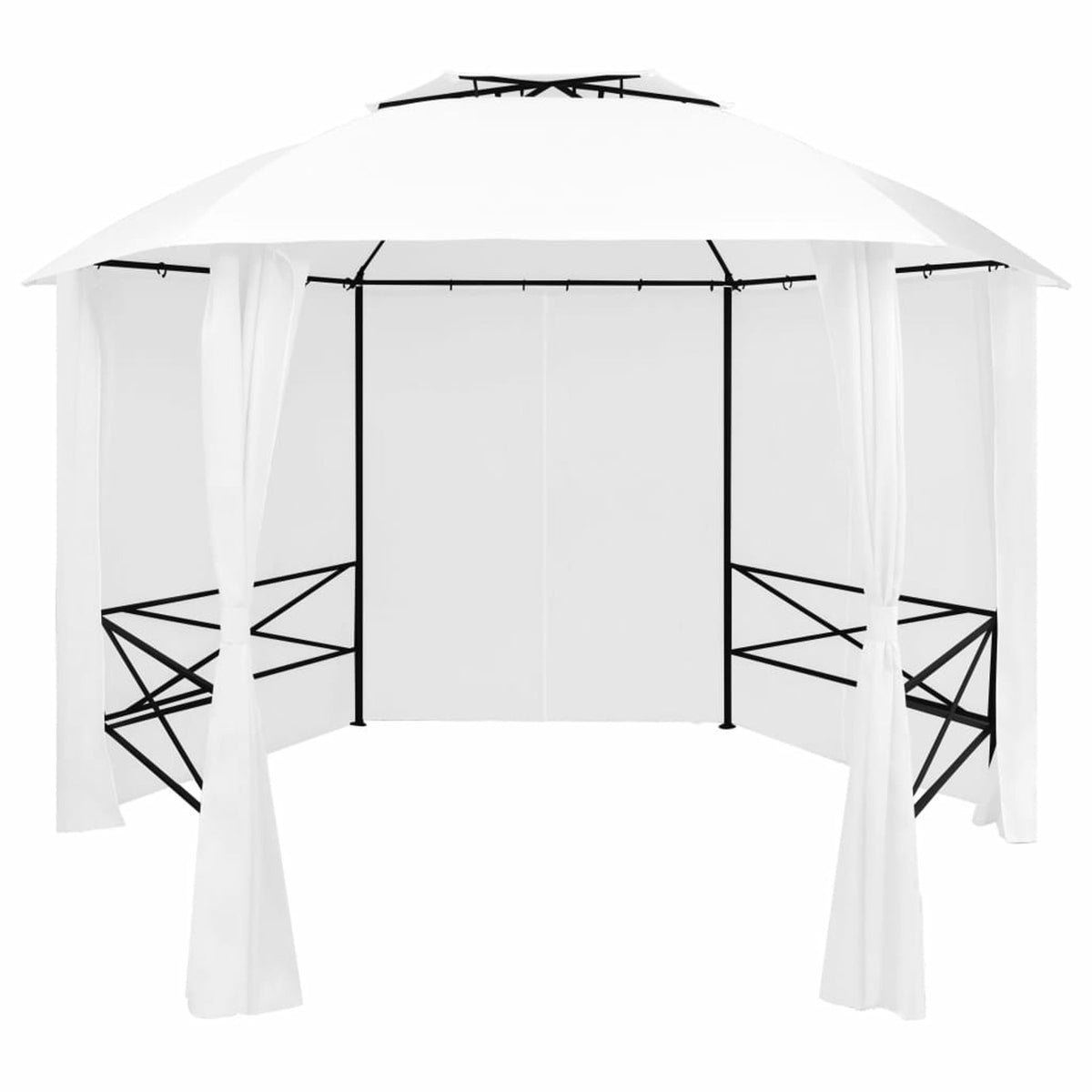 White Garden Marquee with Curtains B138644