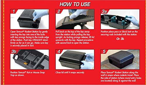 Rodent Station with 4 Bait Securing Rods and 1 Security Key D5011