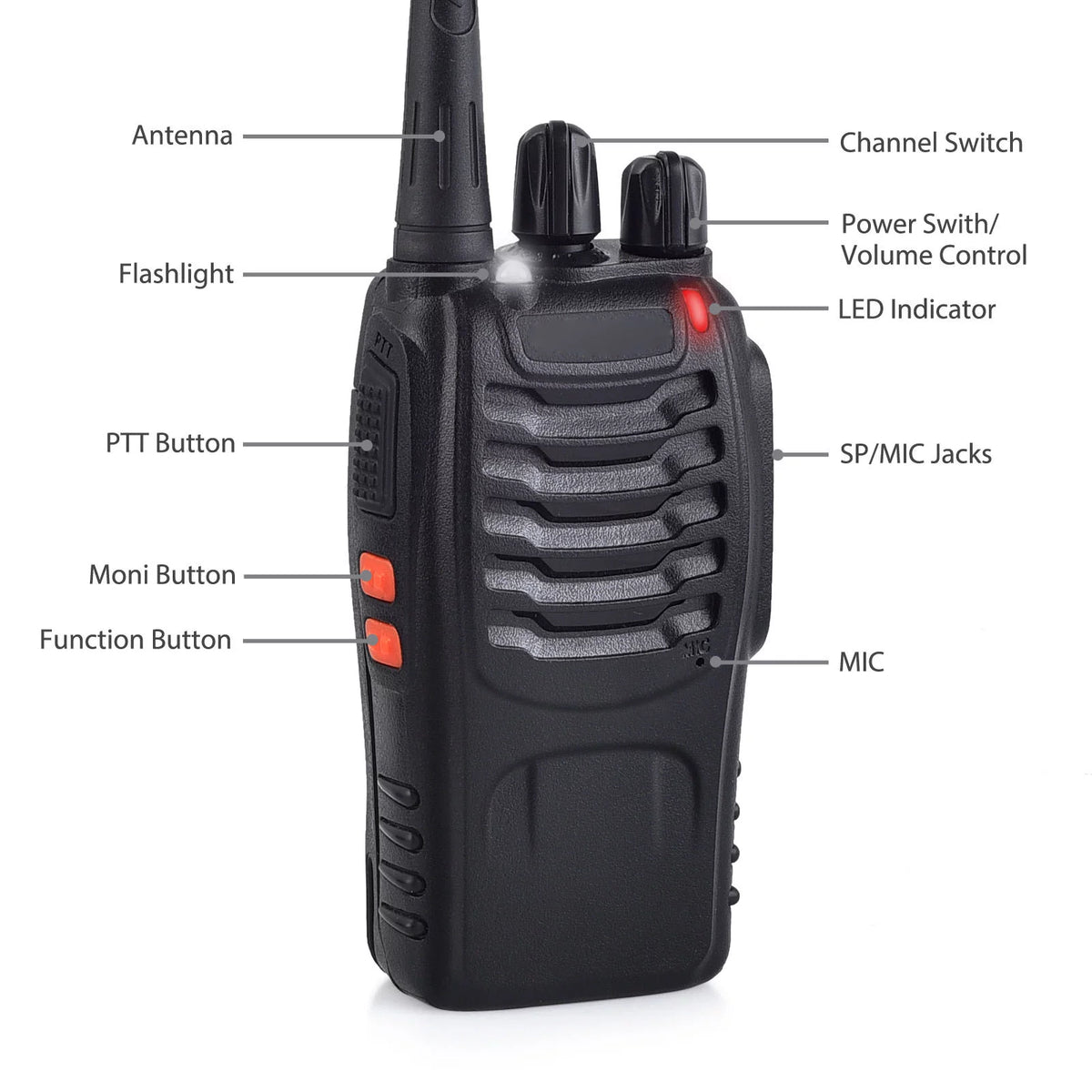 16CH UHF Two Way Radio Walkie Talkie I873