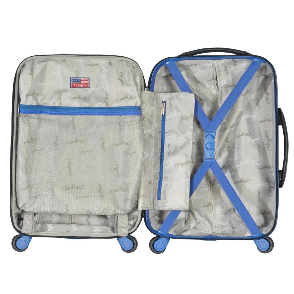 Black/Blue Carry-On Suitcase U80382