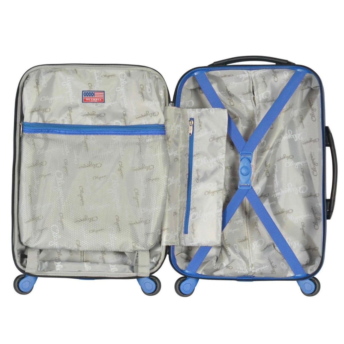 Black/Blue Carry-On Suitcase U80382
