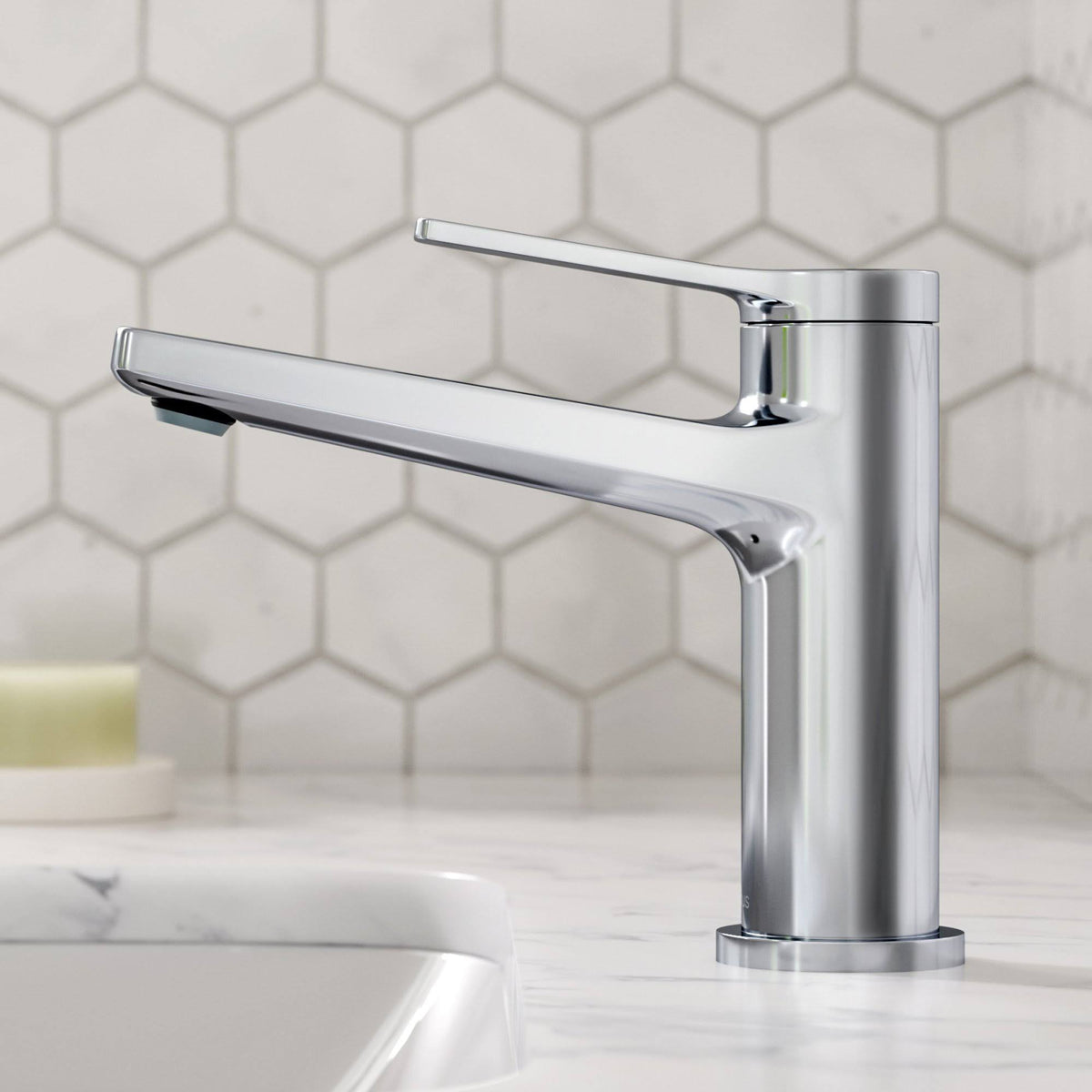 Single Handle Bathroom Faucet - Stainless Steel C4574