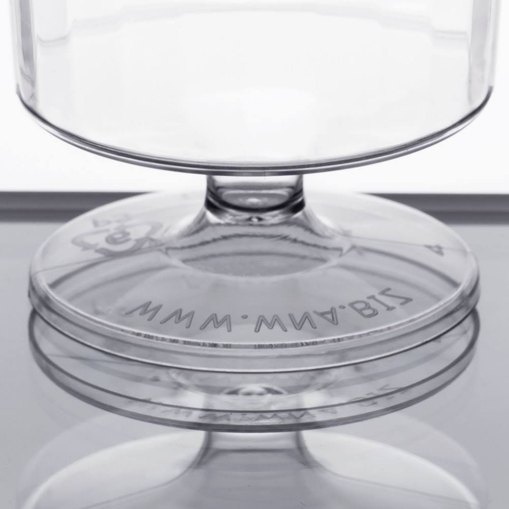 2 oz. Clear Plastic Pedestal Wine Cup Q6972