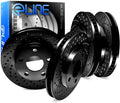 Black Drilled Brake Rotors Kit K46589