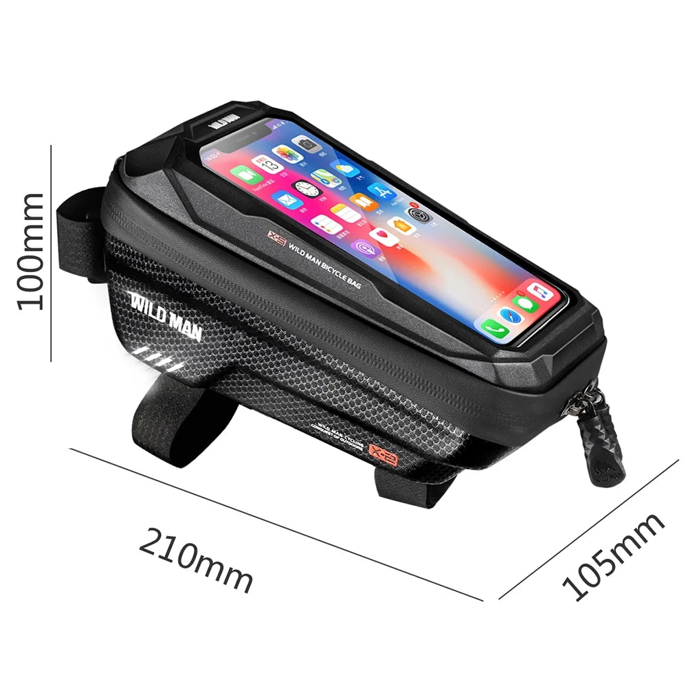Black Waterproof Hard Shell Bicycle Bag S4020