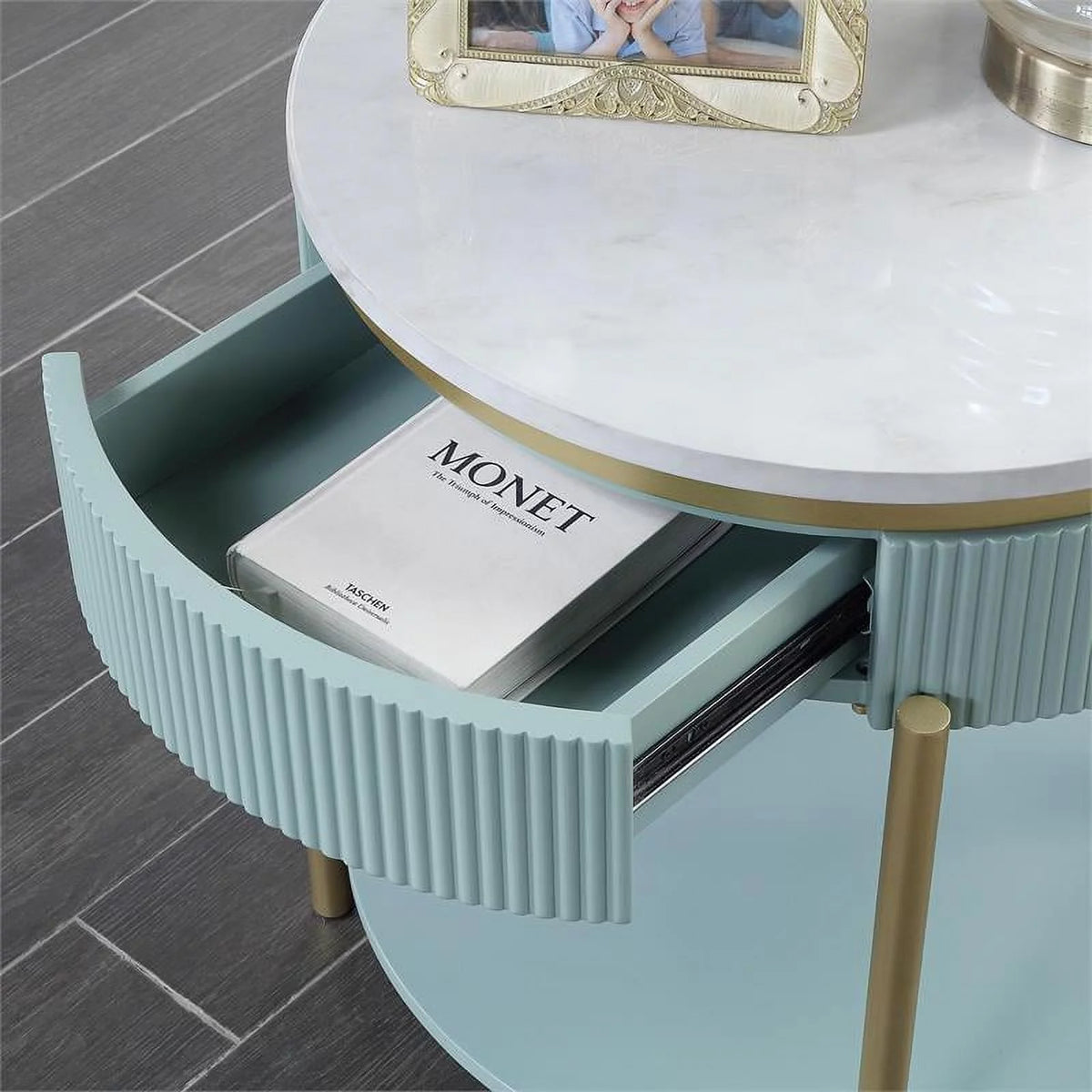 Contemporary Wood 1-Drawer End Table H163