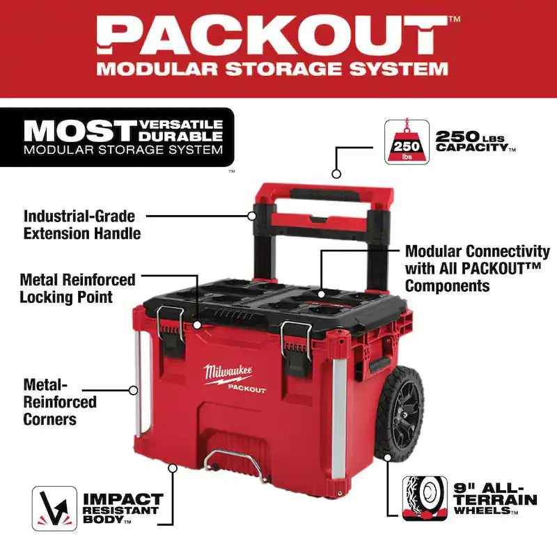 22 in. Rolling Tool Box and Large and Medium Tool Box B647243