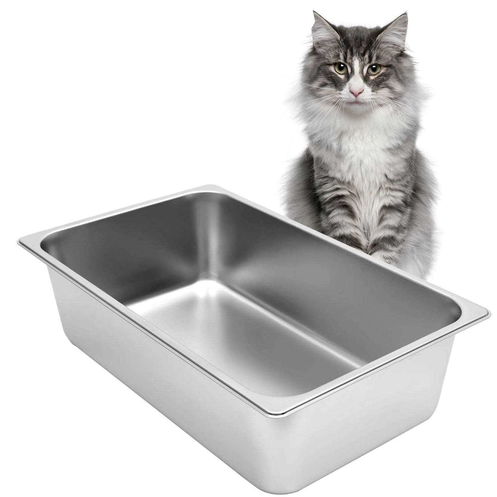 Stainless Steel Cat Litter Box With High Sides C1141