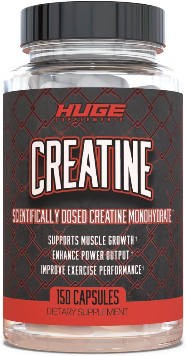 Creatine Monohydrate Pills, 5g Per Serving, 30 Servings W6296