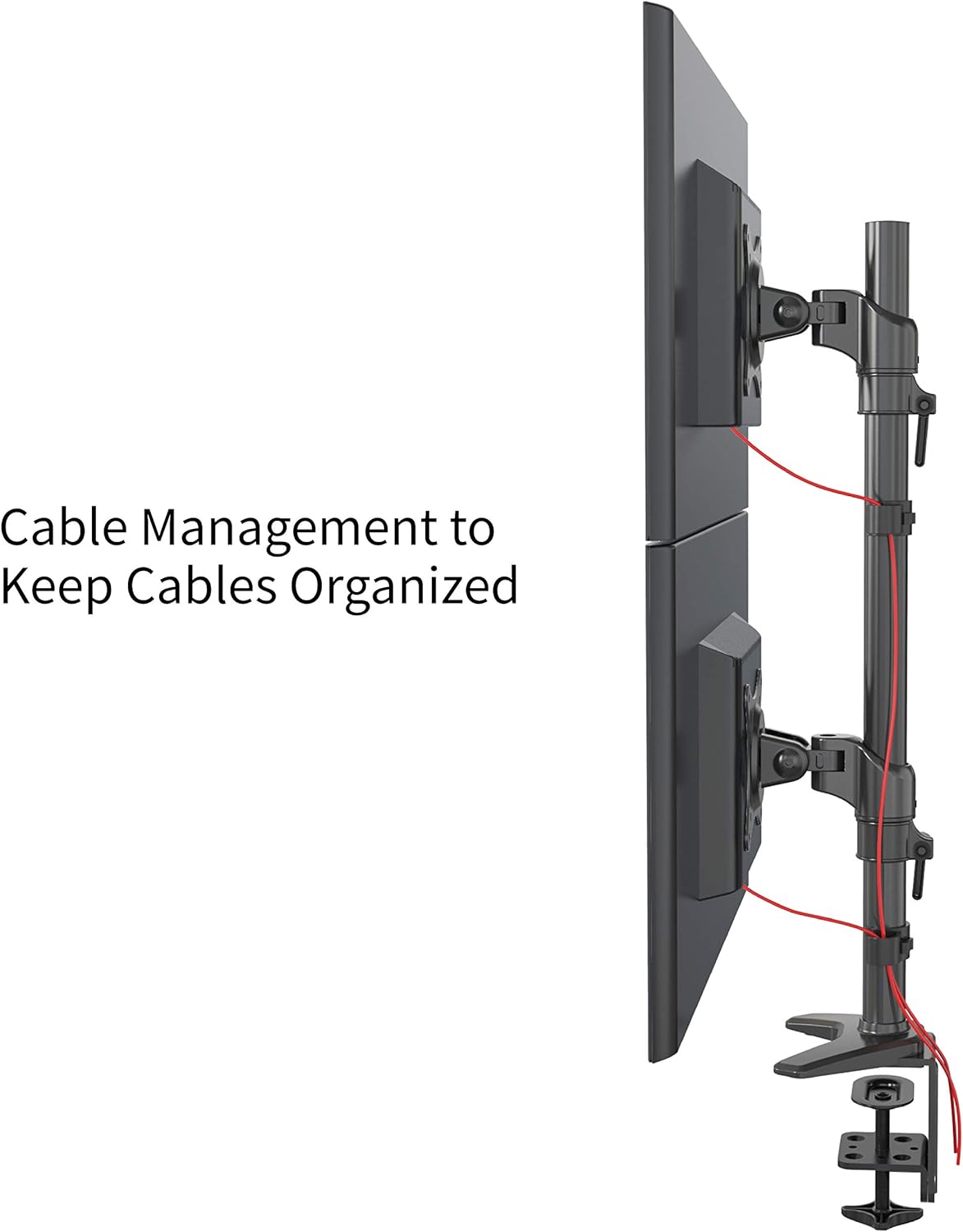 Vertical Dual Monitor Mount, 15-27 Height Adjustable Z870325