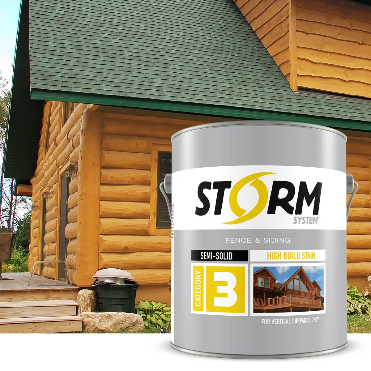 Semi-Transparent Log & Siding Stain + Sealer Teak 1 Gallon Q36614