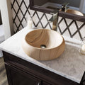 Sandstone Vessel Sink Ensemble with Brushed Nickel Finish Faucet V328