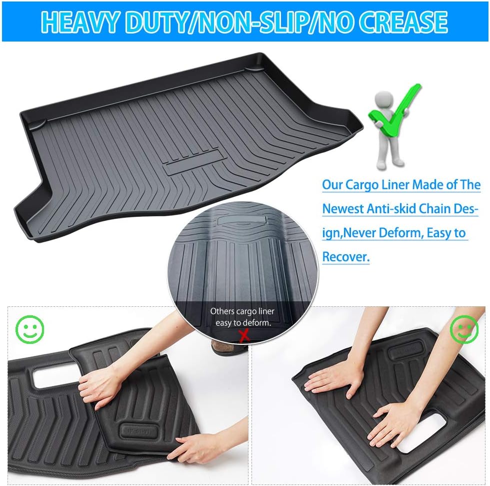 Trunk Mat Honda Fit 2015-2020 All Weather TPO Rear Cargo Liner Pack of 2 A69764
