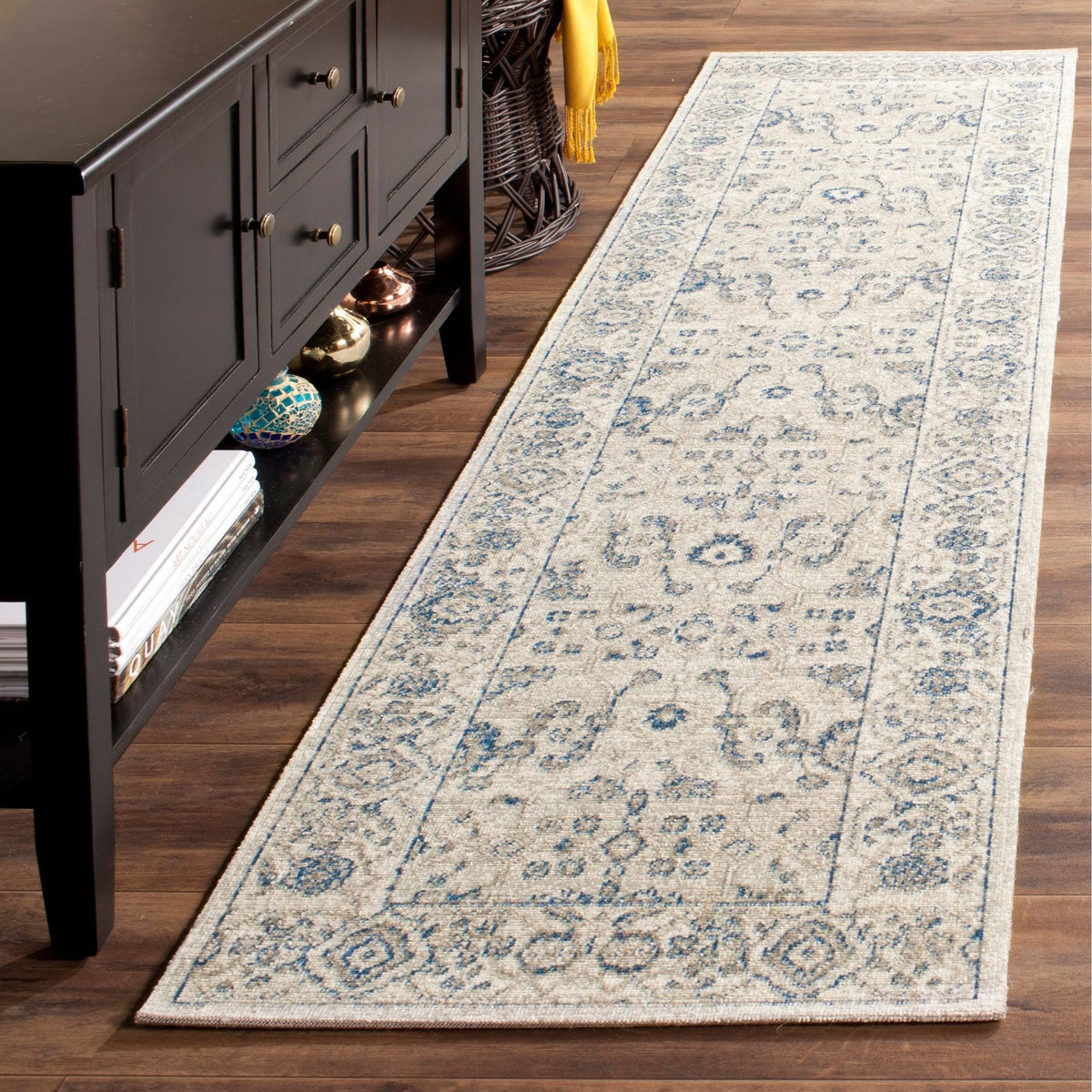Rust / Navy Rectangle Rug M903657