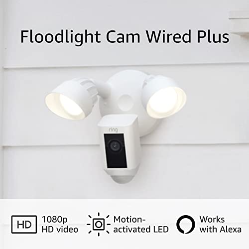 Wired Floodlight Cam with 1080p HD Video I98557