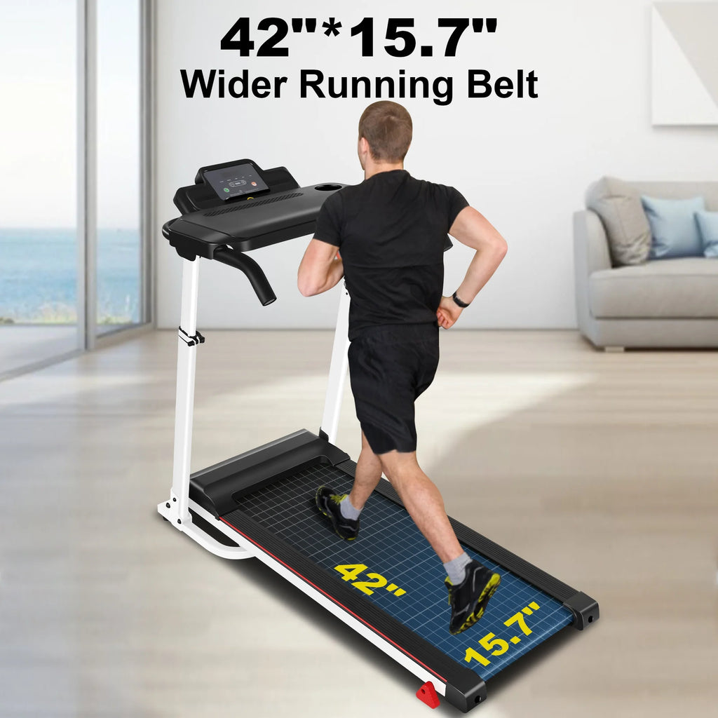 300Lbs Portable Folding Treadmill with Desk Y9001