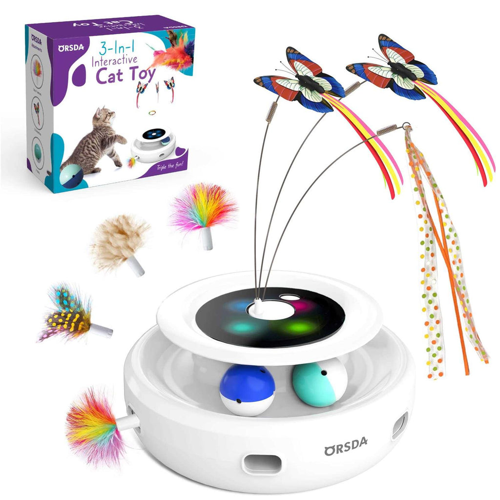 3-in-1 Rechargeable Interactive Cat Toys B116