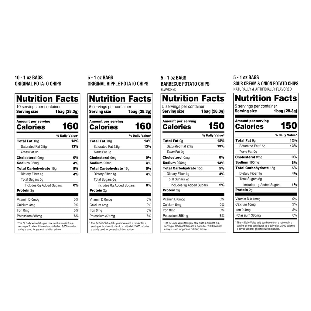 Snack Variety Pack, Potato Chips, Cheese Curls, Popcorn, Party Mix (Pack of 42) F84877