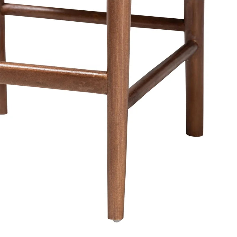 Natural Rattan and Acacia Wood Counter Stool L58603