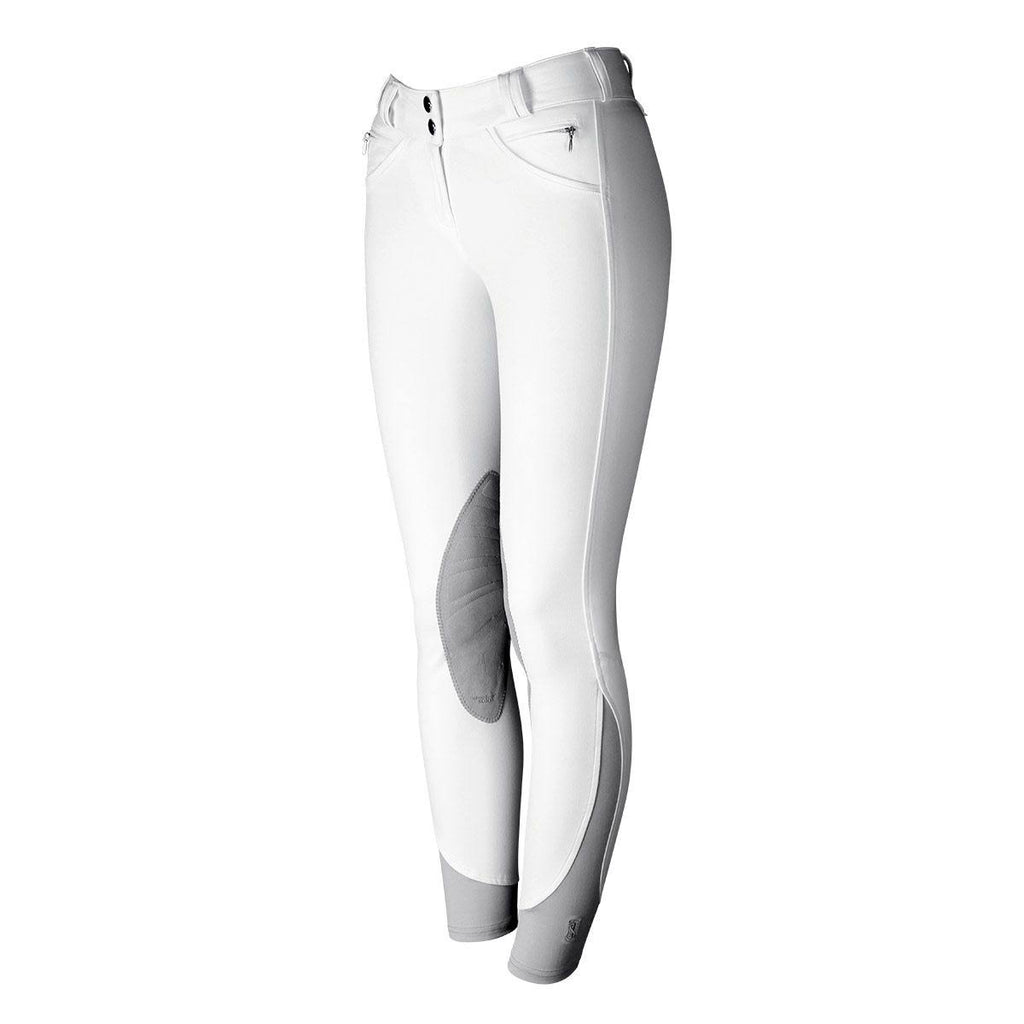 White Knee Patch Breeches M662