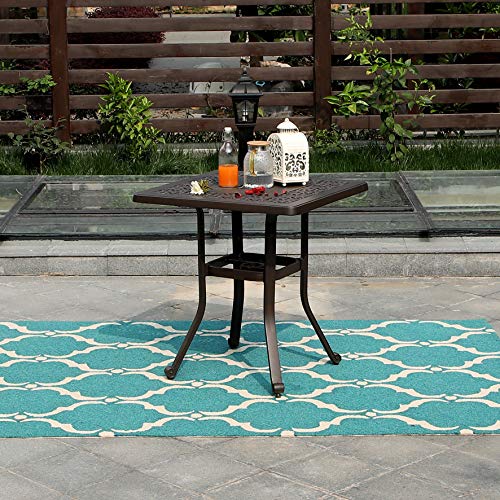 Cast Aluminum Rectangular Patio Dining Table, 64" x 37" X41244
