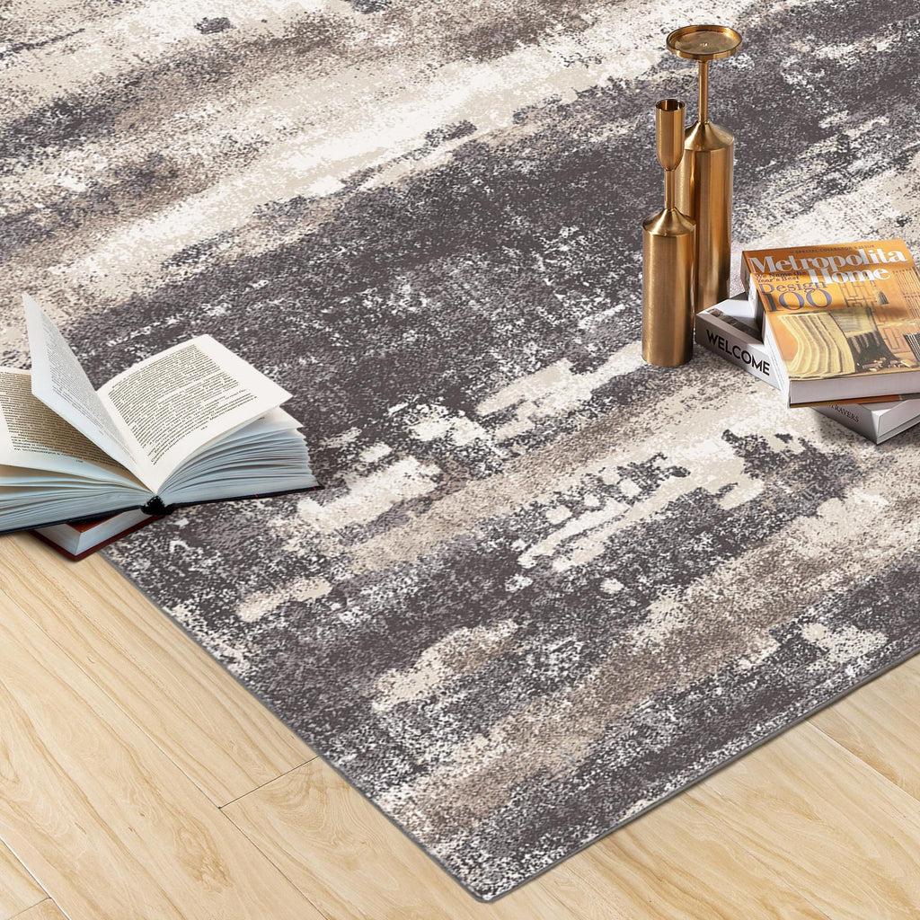 5x7 Abstract Machine Washable Area Rug K579
