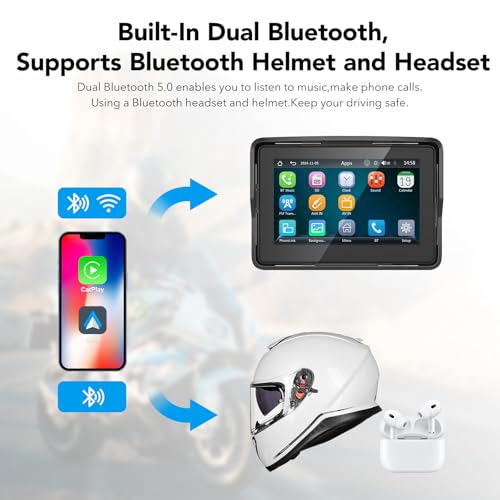 5" IP67 Waterproof Motorcycle CarPlay Screen N814100
