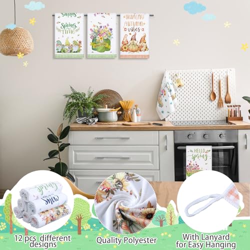 12 Pcs Seasonal Kitchen Towels Set X68732