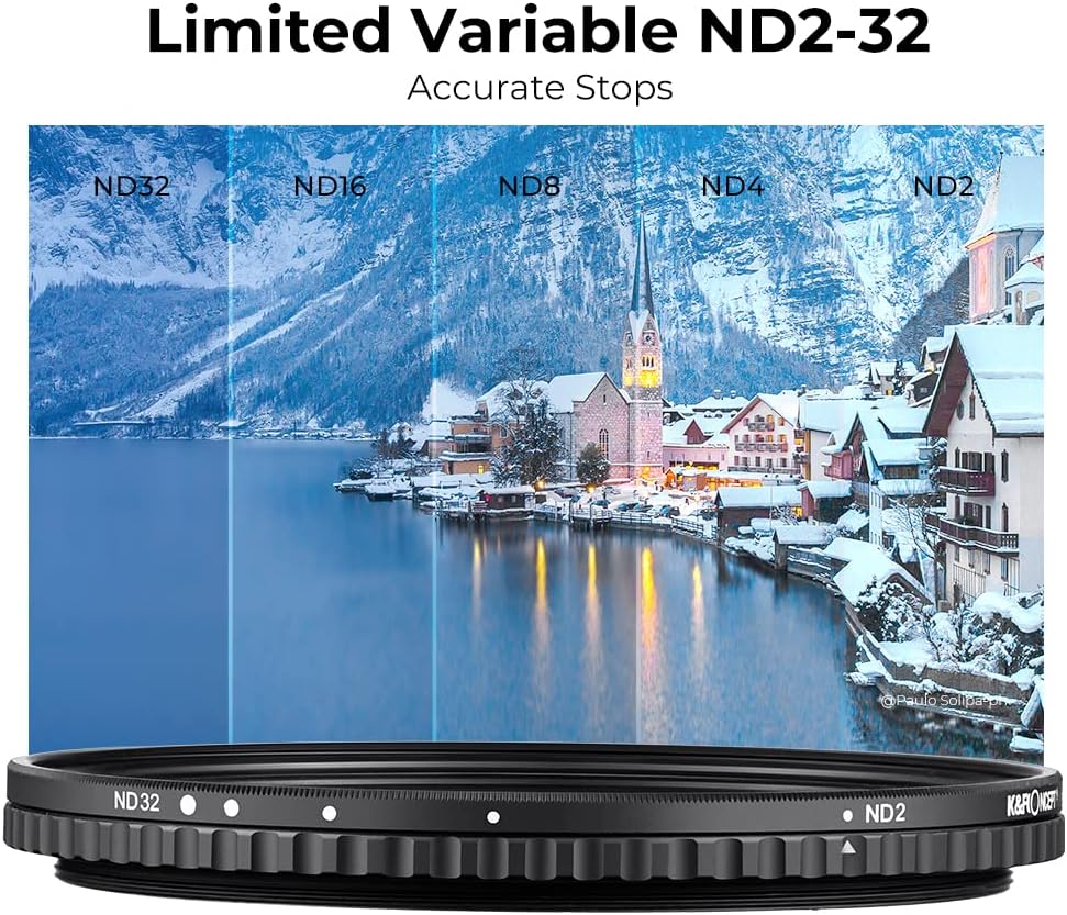 67mm Variable ND Filter ND2-ND32 Camera Lens Filter with Multi-Layer Coatings Pack of 2 G399