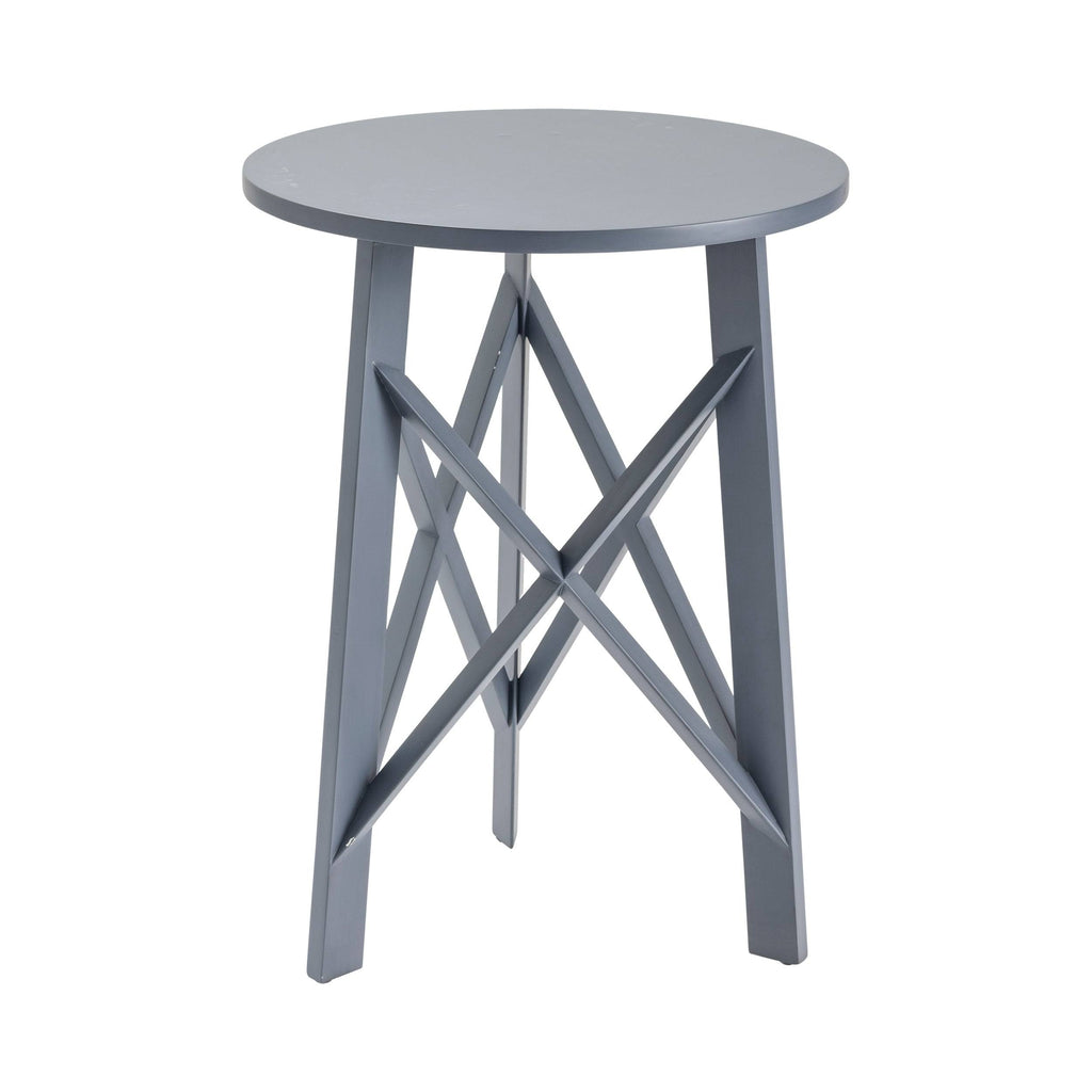 Blue Acacia Wood Accent Table S343463