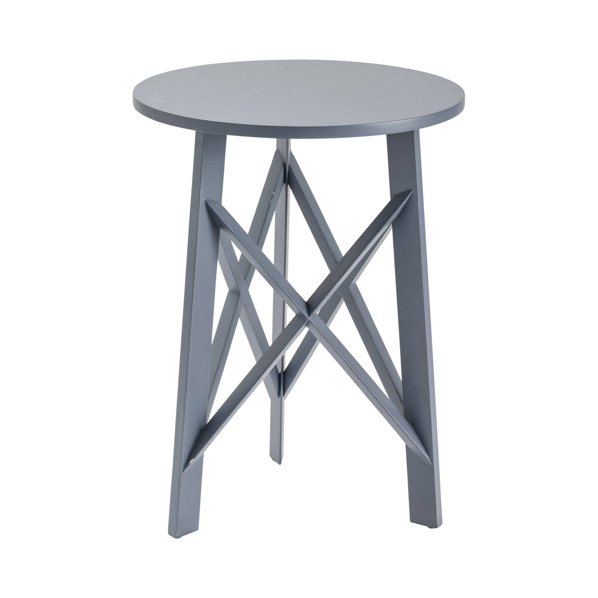 Blue Acacia Wood Accent Table S343463