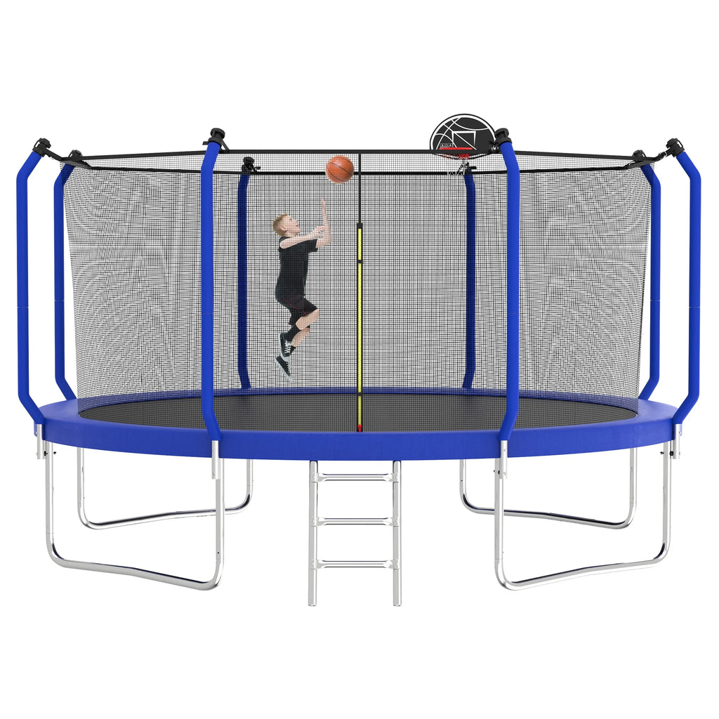 14FT Trampoline with Enclosure and Ladder R452