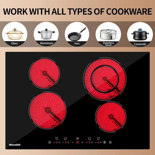 30" 4 Burners Built in Electric Cooktop X39098