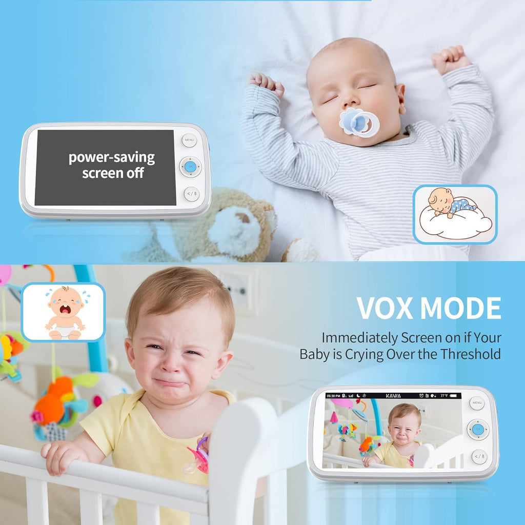 5 720P HD Video Baby Monitor with Night Vision and 2-Way Audio V460161