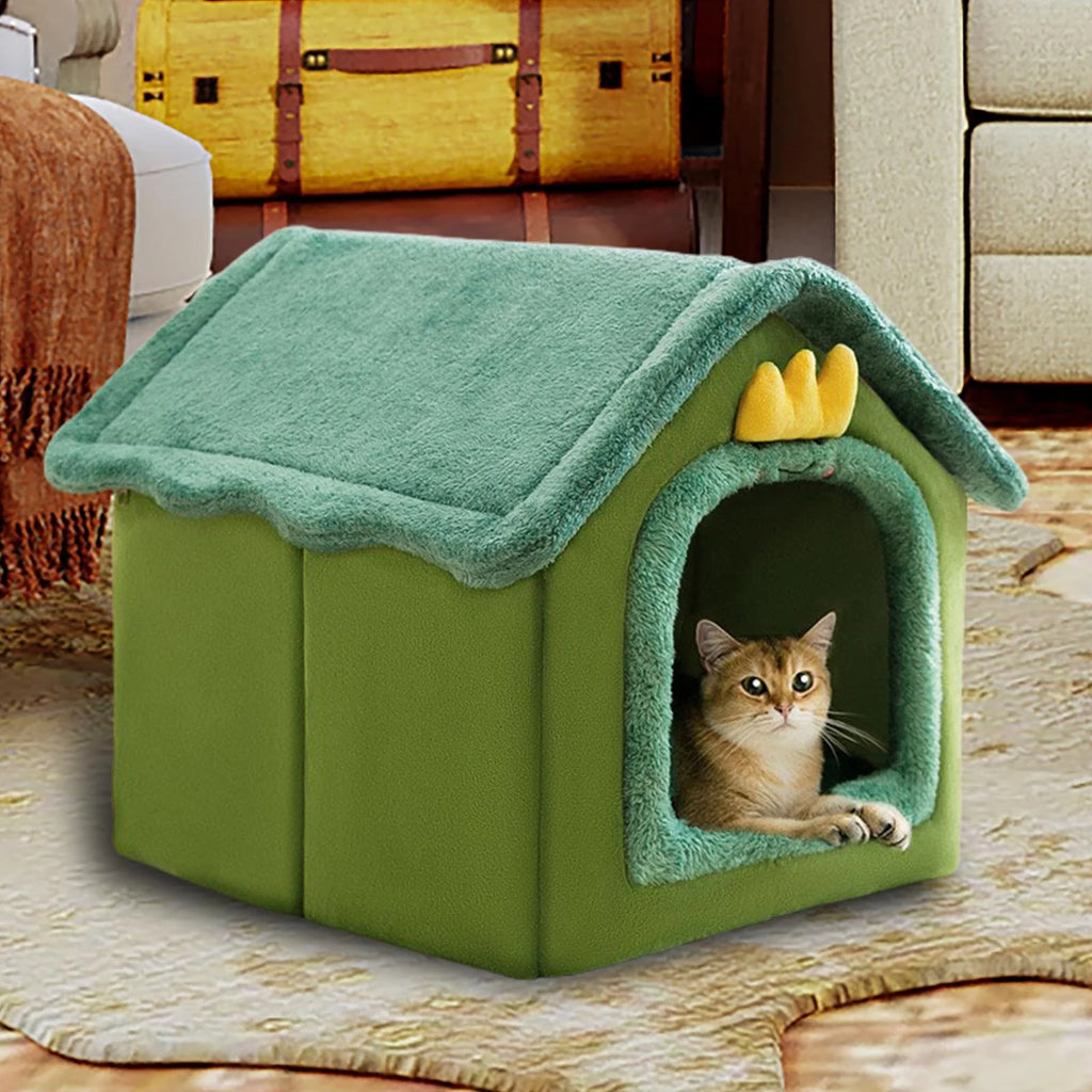 Cats Bed Sleeping House Cave Non Slip Kennel Warm Tent N10506